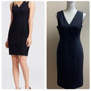 Ann Taylor Classic Sheath Dress Navy Size 6
